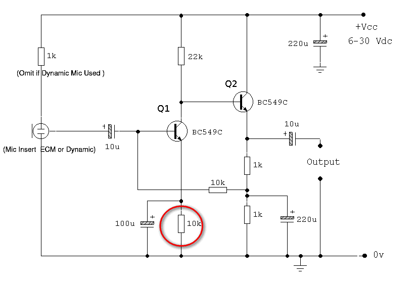 Микрофон для пк схема